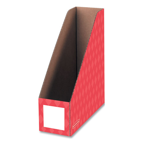 Picture of Extra-Wide Cardboard Magazine File, 4.25 x 11.38 x 12.88, Assorted, 6/Pack