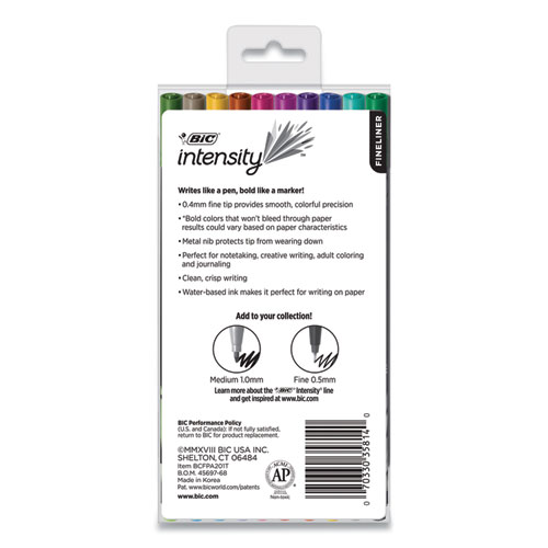 Picture of Intensity Porous Point Pen, Stick, Fine 0.4 mm, Assorted Ink and Barrel Colors, 20/Pack