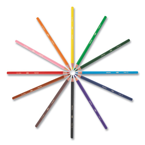Picture of Kids Coloring Combo Pack in Durable Case, 12 Each: Colored Pencils, Crayons, Markers