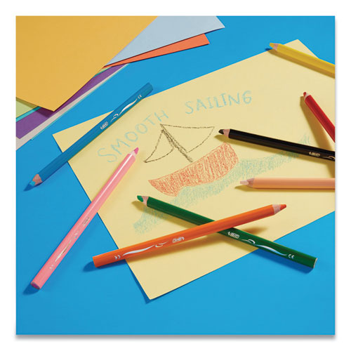 Picture of Kids Coloring Combo Pack in Durable Case, 12 Each: Colored Pencils, Crayons, Markers