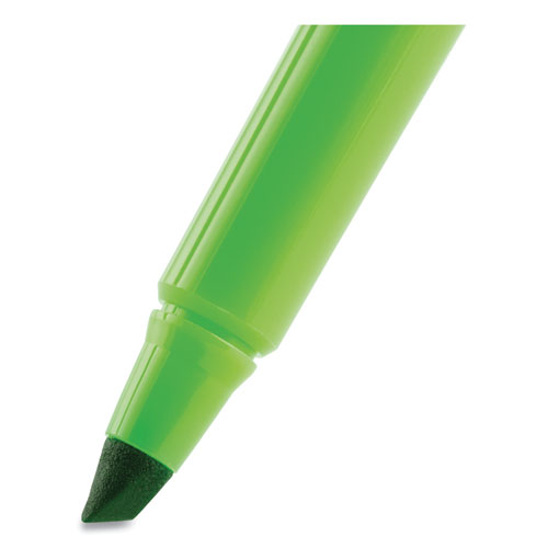 Picture of Brite Liner Highlighter, Fluorescent Green Ink, Chisel Tip, Green/Black Barrel, Dozen