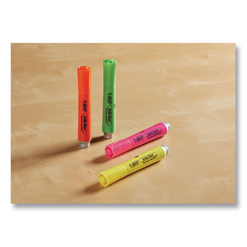 Picture of Brite Liner Tank-Style Highlighter, Fluorescent Yellow Ink, Chisel Tip, Yellow/Black Barrel, Dozen