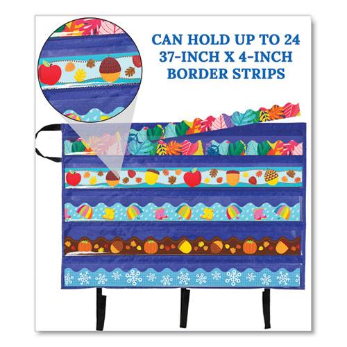 Picture of Border Storage Pocket Chart, 41" x 24.5", Blue/Clear