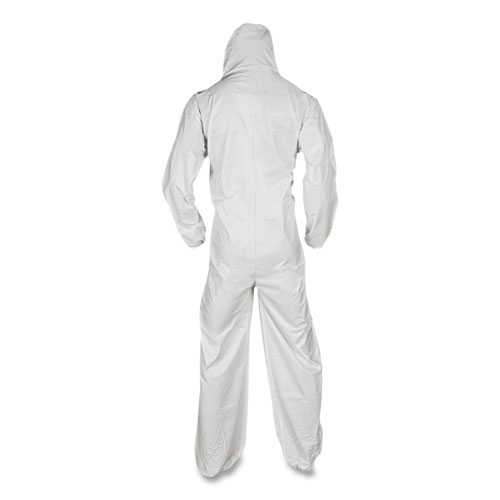 Picture of A20 Breathable Particle Protection Coveralls, Elastic Back, Hood and Boots, 4X-Large, White, 20/Carton