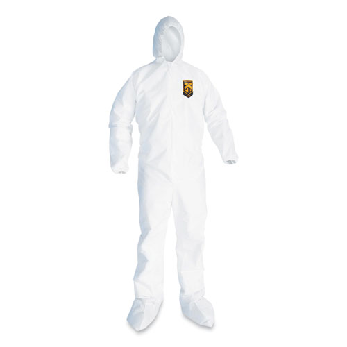 Picture of A20 Breathable Particle Protection Coveralls, Elastic Back, Hood and Boots, 4X-Large, White, 20/Carton