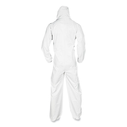 Picture of A20 Breathable Particle Protection Coveralls, Elastic Back, Hood and Boots, Large, White, 24/Carton