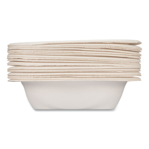 Picture of ECOSAVE Tableware, Bowl, Bagasse, 16 oz, White, 25/Pack, 12 Packs/Carton