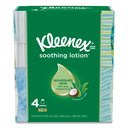 Kleenex+Soothing+Lotion+Tissues+-+3+Ply+-+White+-+Soft+-+For+Home%2C+Office%2C+School+-+65+Per+Box+-+32+%2F+Carton