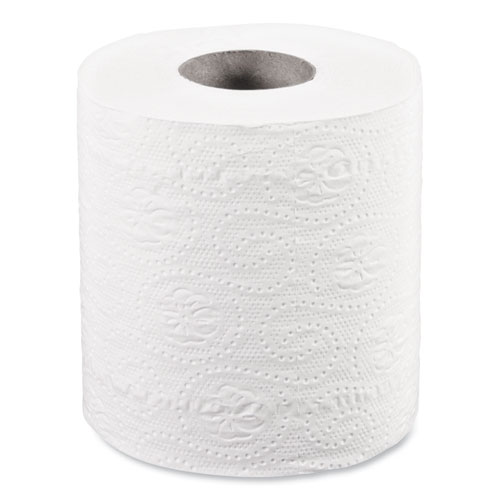 Picture of Bath Tissue, Septic Safe, Individually Wrapped Rolls, 2-Ply, White, 500 Sheets/Roll, 48 Rolls/Carton