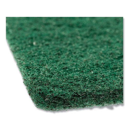 Picture of Medium-Duty Scouring Pad, 6 x 9, Green, 10 Pads/Pack, 6 Packs/Carton