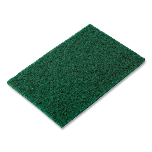 Picture of Medium-Duty Scouring Pad, 6 x 9, Green, 10 Pads/Pack, 6 Packs/Carton