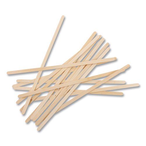 Picture of Wood Coffee Stirrers, 7.5" Long, 500/Box, 10 Boxes/Carton