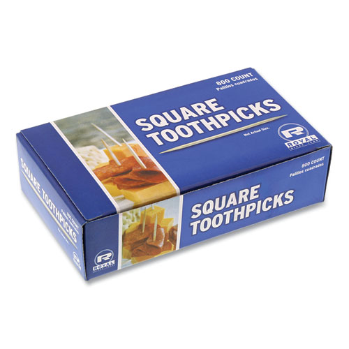 Picture of Square Wood Toothpicks, 2.75", Natural, 800/Box, 24 Boxes/Carton