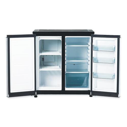 Picture of 5.5 CF Side by Side Refrigerator/Freezer, Black/Stainless Steel