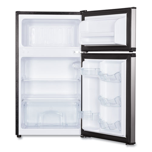 Picture of Counter-Height 3.1 Cu. Ft Two-Door Refrigerator/Freezer, Black/Stainless Steel
