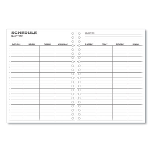 Picture of Weekly Planner, 11 x 8, Black Cover, 14-Month, Dec 2023 to Jan 2025