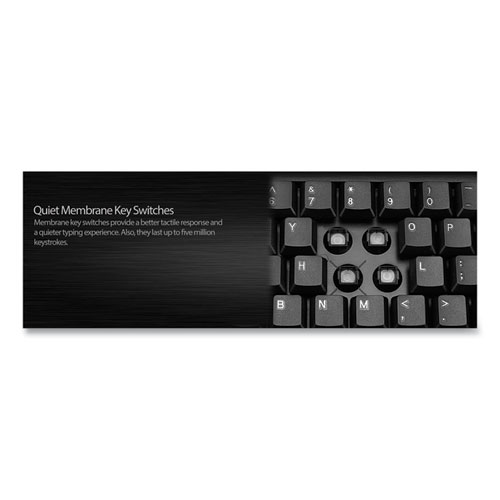 Picture of WKB1330CB Wireless Desktop Keyboard and Mouse Combo, 2.4 GHz Frequency/30 ft Wireless Range, Black