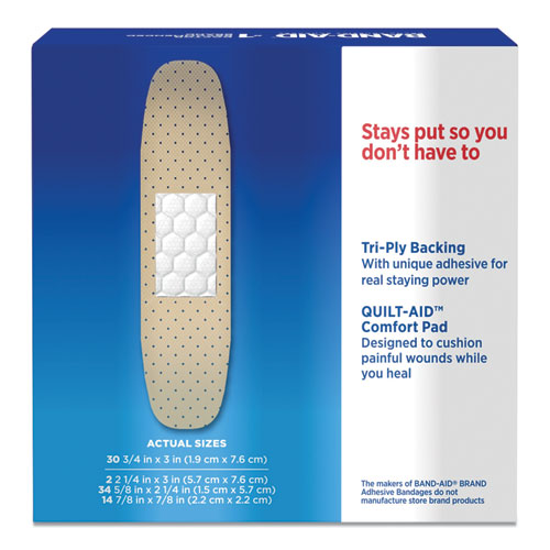 Picture of Tru-Stay Sheer Strips Adhesive Bandages, Assorted, 80/Box