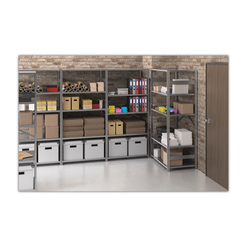 Picture of Closed Commercial Steel Shelving, Six-Shelf, 36w x 18d x 75h, Medium Gray