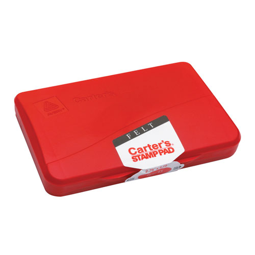 Picture of Pre-Inked Felt Stamp Pad, 4.25" x 2.75", Red