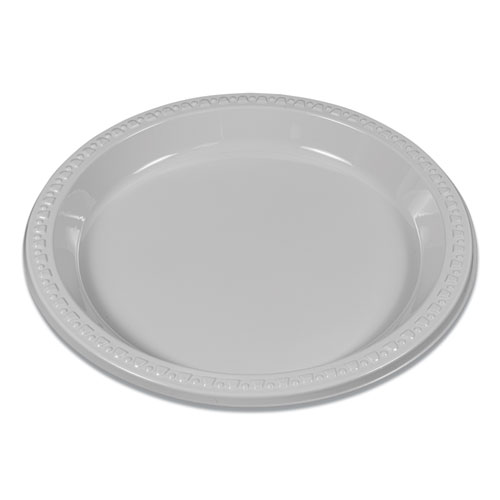 Picture of Plastic Dinnerware, Plates, 9" dia, White, 500/Carton