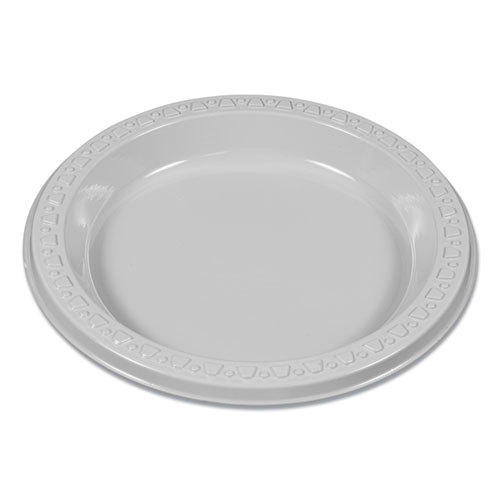 Picture of Plastic Dinnerware, Plates, 6" dia, White, 125/Pack