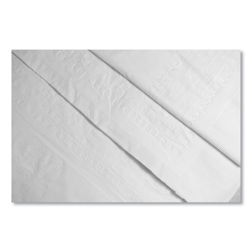 Picture of Table Set Poly Tissue Table Cover, 54" x 108", White, 6/Pack