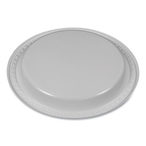 Picture of Plastic Dinnerware, Plates, 9" dia, White, 500/Carton