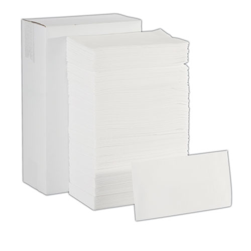 Picture of 1/6-Fold Linen Replacement Towels, 13 x 17, White, 200/Box, 4 Boxes/Carton