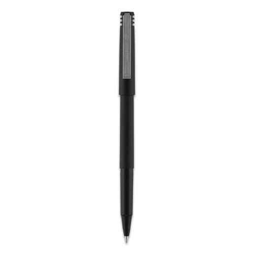 uni-ball+Classic+Rollerball+Pens+-+Fine+Pen+Point+-+0.7+mm+Pen+Point+Size+-+Black+-+Black+Stainless+Steel+Barrel+-+1+Dozen