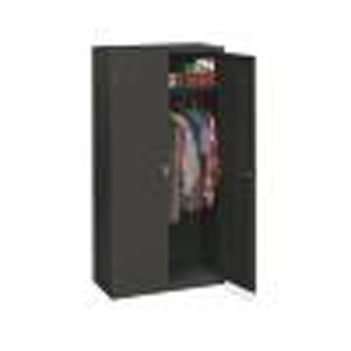 Picture of Assembled Storage Cabinet, 36w x 18.13d x 71.75h, Charcoal