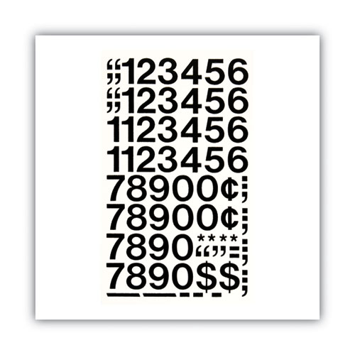 Picture of Press-On Vinyl Numbers, Self Adhesive, Black, 1"h, 44/Pack