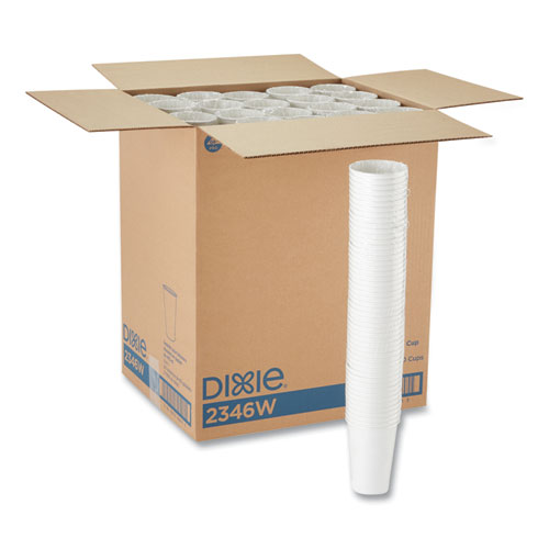 Picture of Paper Hot Cups, 16 oz, White, 50/Sleeve, 20 Sleeves/Carton