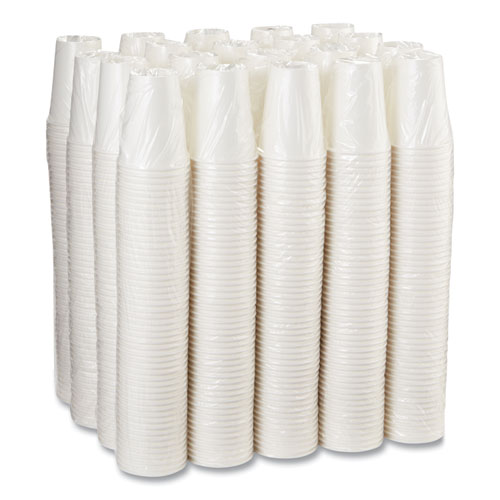 Picture of Paper Hot Cups, 12 oz, White, 50/Sleeve, 20 Sleeves/Carton