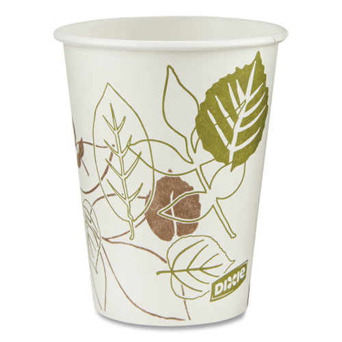 Picture of Pathways Paper Hot Cups, 8 oz, White/Brown, 50/Pack