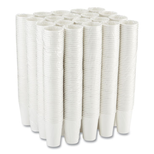 Picture of Paper Hot Cups, 16 oz, White, 50/Sleeve, 20 Sleeves/Carton