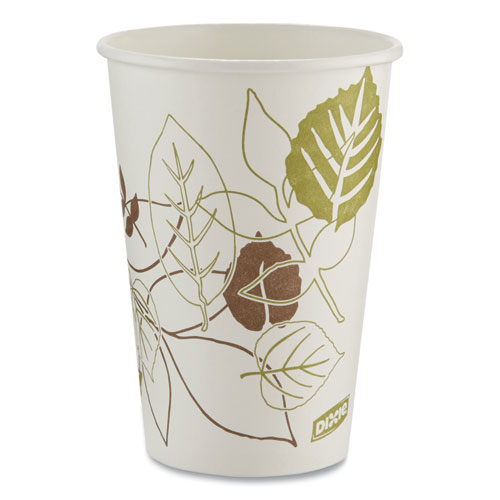 Picture of Pathways Paper Hot Cups, 16 oz, White/Brown, 50/Pack