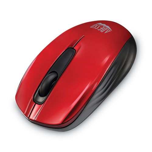 Picture of iMouse S50 Wireless Mini Mouse, 2.4 GHz Frequency/33 ft Wireless Range, Left/Right Hand Use, Red