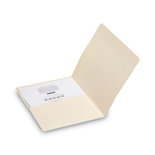 Picture of Top Tab File Folders with Inside Pocket, Straight Tabs, Letter Size, Manila, 50/Box