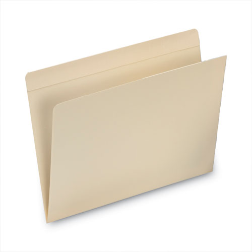 Picture of Top Tab File Folders with Inside Pocket, Straight Tabs, Letter Size, Manila, 50/Box