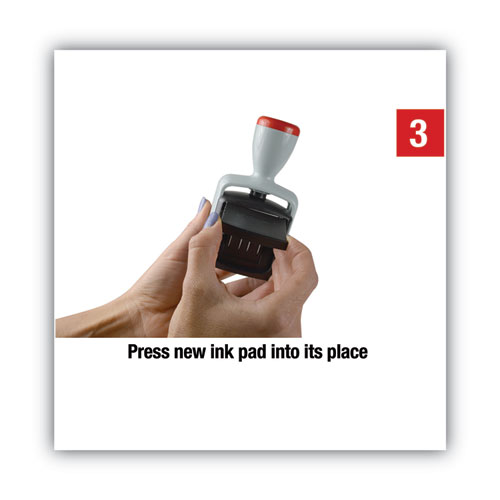 Picture of Model S 360 Two-Color Message Dater, 1.75 x 1, "Received", Self-Inking, Blue/Red