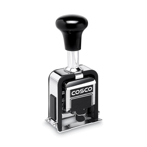 Picture of Automatic Numbering Machine, 6 wheels, Self-Inking, Black 0.75 x 0.25