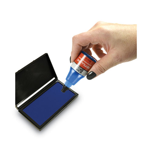 Picture of Self-Inking Refill Ink, 0.9 oz. Bottle, Blue