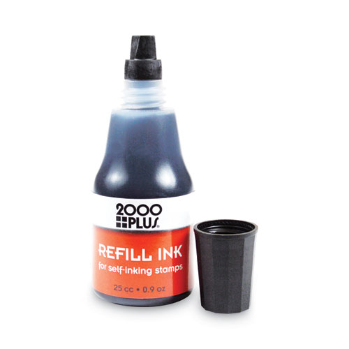 Picture of Self-Inking Refill Ink, 0.9 oz. Bottle, Black