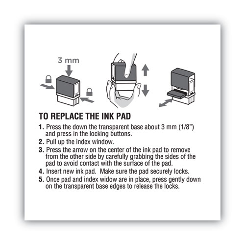 Picture of Replacement Ink Pad for 2000PLUS 1SI20PGL, 1.63" x 0.25", Black