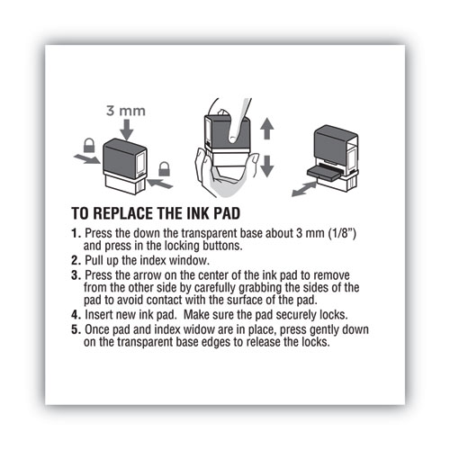 Picture of Replacement Ink Pad for 2000PLUS 1SI30PGL, 1.94" x 0.25", Black