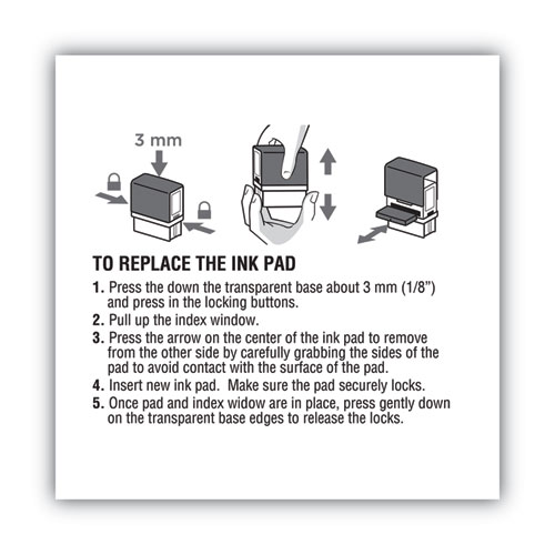 Picture of Replacement Ink Pad for 2000PLUS 1SI40PGL and 1SI40P, 2.38" x 0.25", Blue