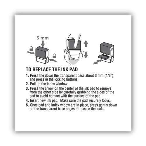 Picture of Replacement Ink Pad for 2000PLUS 1SI40PGL and 1SI40P, 2.38" x 0.25", Red