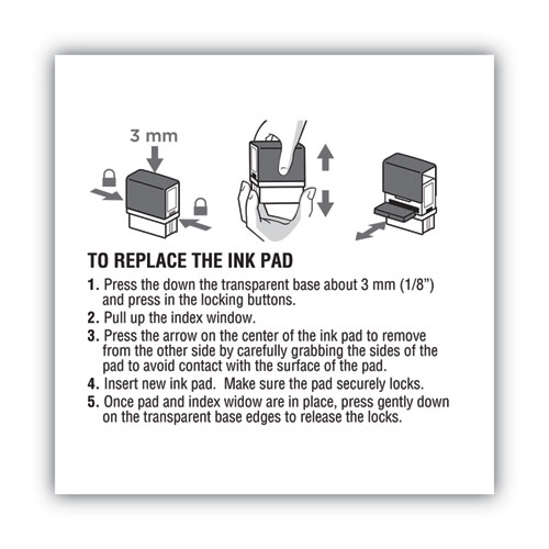 Picture of Replacement Ink Pad for 2000PLUS 1SI60P, 3.13" x 0.25", Black