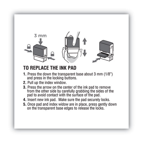 Picture of Replacement Ink Pad for 2000PLUS 1SI50P, 2.81" x 0.25", Black